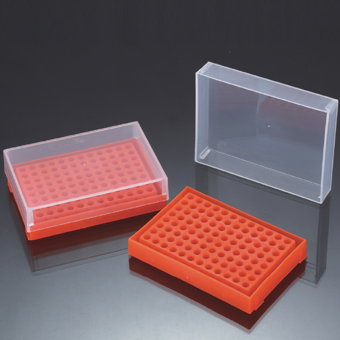 PCR-Röhrchengestelle, 96 Well mit Abdeckung